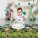 Dinosaur Birthday Decorations 81Pcs Dinosaur Paper Tableware Set