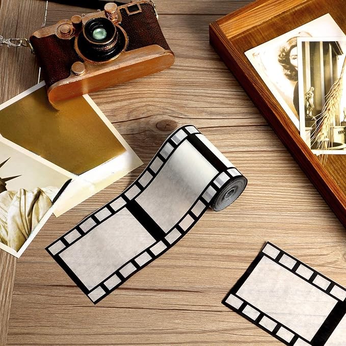 Gejoy 2 Rolls Filmstrip Tape Movie Party Decorations Filmstrip