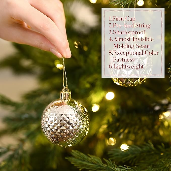 Valery Madelyn Christmas Tree Decorations Ornament Set, 50ct 2 Inches