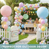 LovesTown 12 PCS Pastel Large Macaron Balloons, 36 Inch Multicolor