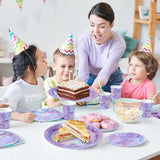 Purple Mermaid Party Tableware Supplies 168PCS Mermaid Plates