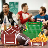 50Pcs Football Party Supplies 5lb Football Food Plates Paper Trays