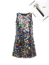 Sinkawa Jackets Girls Sequin Dress Sparkly Sleeveless Costume Prom