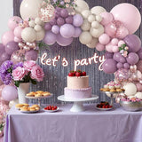 Amandir 173Pcs Dusty Purple Balloon Arch Garland Kit, Double-stuffed