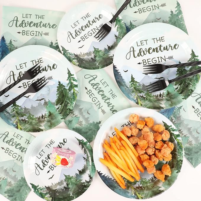 Adventure Awaits Baby Shower Tableware Let The Adventure Begin