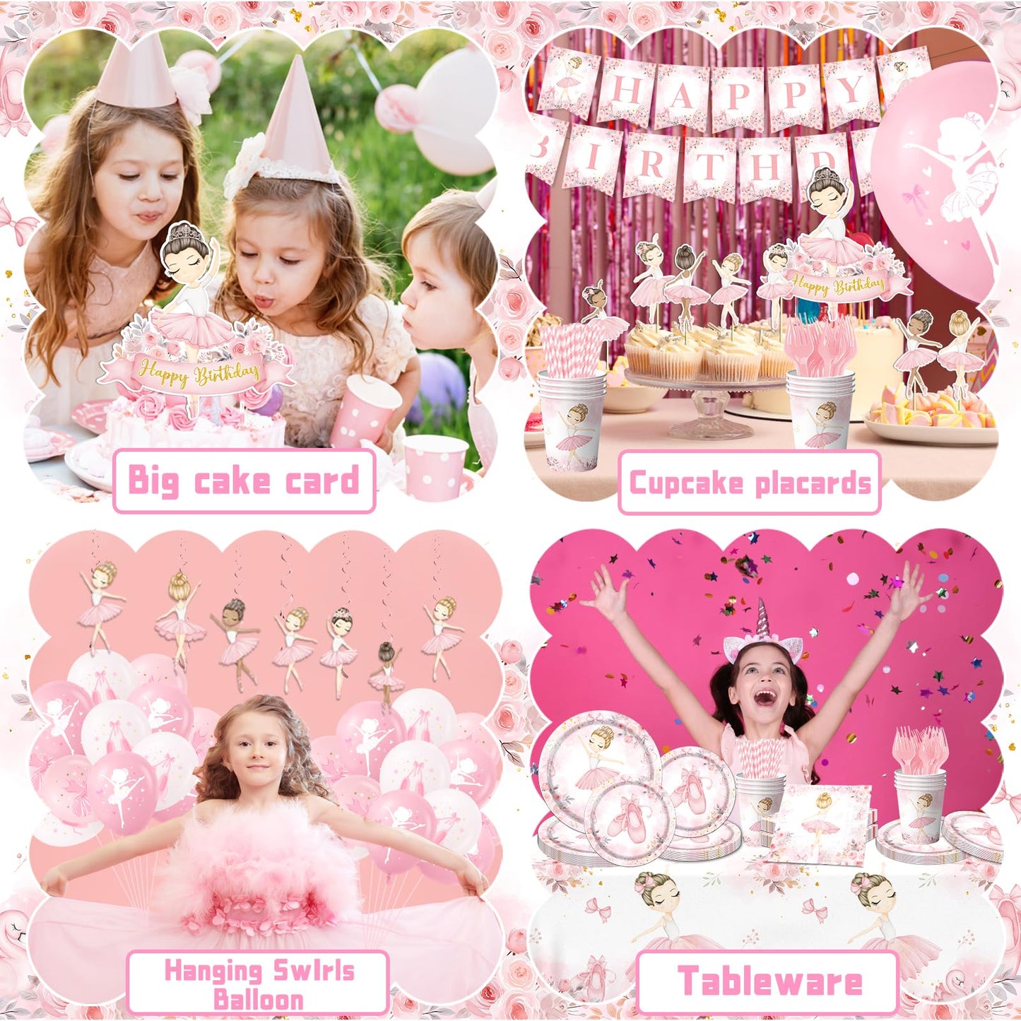 Ballerina Birthday Party Decorations Ballerina Party Tableware Kit