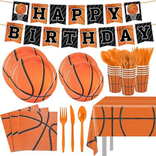 170Pcs Basketball Party Supplies Basketball Birthday Decorations