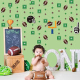 Football Party Decorations Star Circle Dot Football Helmet Goalpost