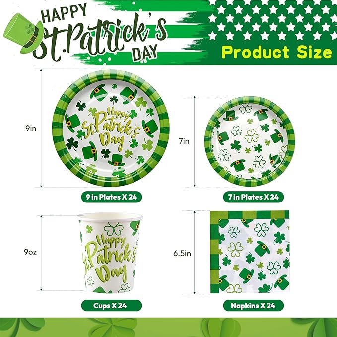 St Patrick's Day Party Decorations Set Serve 24 St Patrick's Day