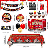 116Pcs Movie Night Birthday Party Decorations 10 Guests Movie Night