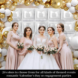 White Square Foil Balloons 25 Pcs Metallic White Balloons Wall