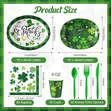 350 Pieces St Patrick's Day Party Supplies Irish Party Tableware Set