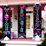 3Pcs 70s Party Decorations Back to The 70's Banner Let's Boogie Porch
