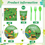 210 Pcs Happy St Patrick's Day Party Supplies Plates Napkins Cups