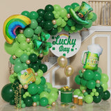 St Patricks Day Balloon Arch Kit 157Pcs Green Gold Lucky One Balloon
