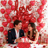 Red Heart Balloons Love Balloon Valentines Day Balloons Decorations