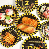 100 Pcs Construction Party Plates and Napkins Set Construction Truck