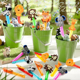 Safari Party Favors 24Pcs Jungle Animals Mini Bubble Wands for Kids