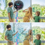 Gender Reveal Balloon Kit 2pcs 36 Jumbo Black Baby Boy or Girl