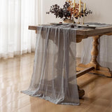 Keketoarrange 6pcs Grey Gauze Rustic Cheesecloth Table Runner 120