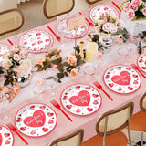 Valentine's Day Plates and Napkins Red Pink XOXO Party Decorations
