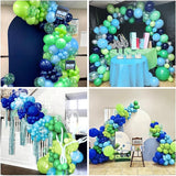 Blue Green Balloons 12 Inch Royal Blue Fruit Light Green Confetti