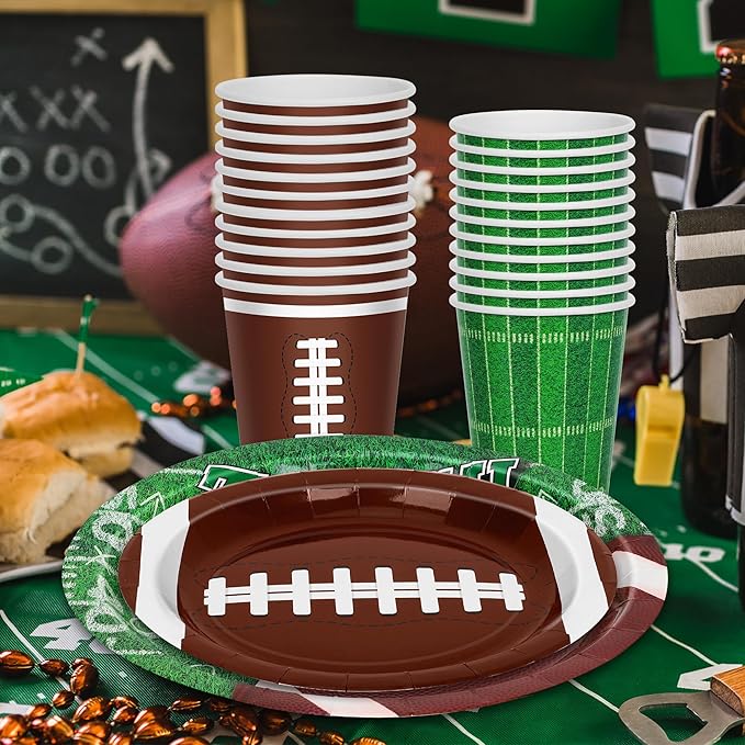 Football Party Decorations Serve 24 99 Pcs Football Party Supplies
