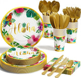 Hawaiian Tropical Luau Party Decorations Supplies 175 PCS Aloha