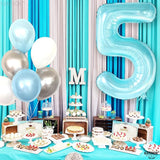 KatchOn, Big Light Blue 5 Balloon Number - 40 Inch | Light Blue