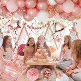 Rose Gold Birthday Party Decorations Kit for Women Girls Foil