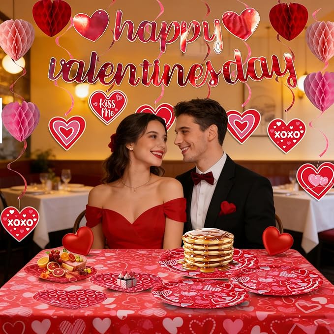 Valentine Day Plates Napkins Party Supplies Include Paper Plates