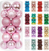 XmasExp 24ct Christmas Ball Ornaments Shatterproof Christmas Ornaments