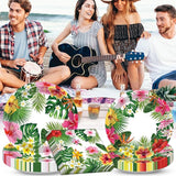 100 Pcs Tropical Luau Party Supplies Set Serves 25 Disposable