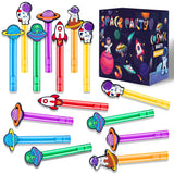 24Pcs Space Bubble Wands for Kids Astronaut Party Favors Supplies
