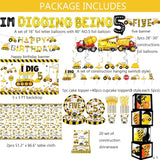 345 Pcs Construction 5th Birthday Party Supplies Dump Truck Five