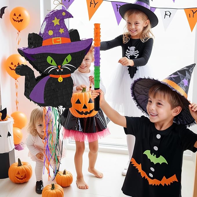 Halloween Cat Piñata Halloween Party Decorations Black Cat Piñata