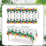 133 PCS Hawaiian Aloha Party Supplies Disposable Dinnerware Set