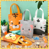 32 Pcs Safari Party Favor Bags Non Woven Jungle Animal Goodie Treat