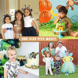 12pcs Jungle Animal Safari Headbands with Animal Hair Hoops Photo