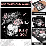 100 Pcs 30th Birthday Party Supplies Death to My 20s Paper Plates