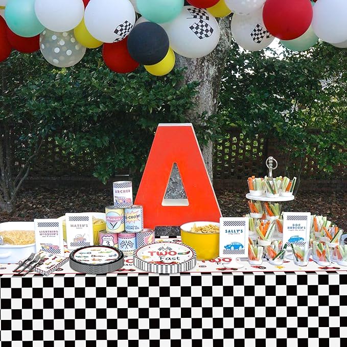 81Pcs Two Fast Race Car 2nd Birthday Party Decorations - Race Car