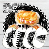 96Pcs Bad Two The Bone Party Supplies Black White Rock 2nd Birthday