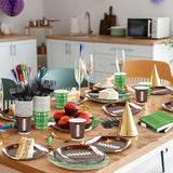 144 Pieces Football Party Supplies Tableware Set Disposable Paper