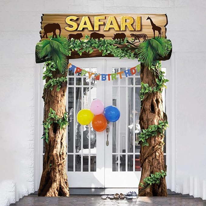 Jungle Animals Birthday Party Decorations Safari Porch Banner