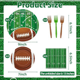 100 Pcs Football Party Supplies Set Serves 25 Disposable Football