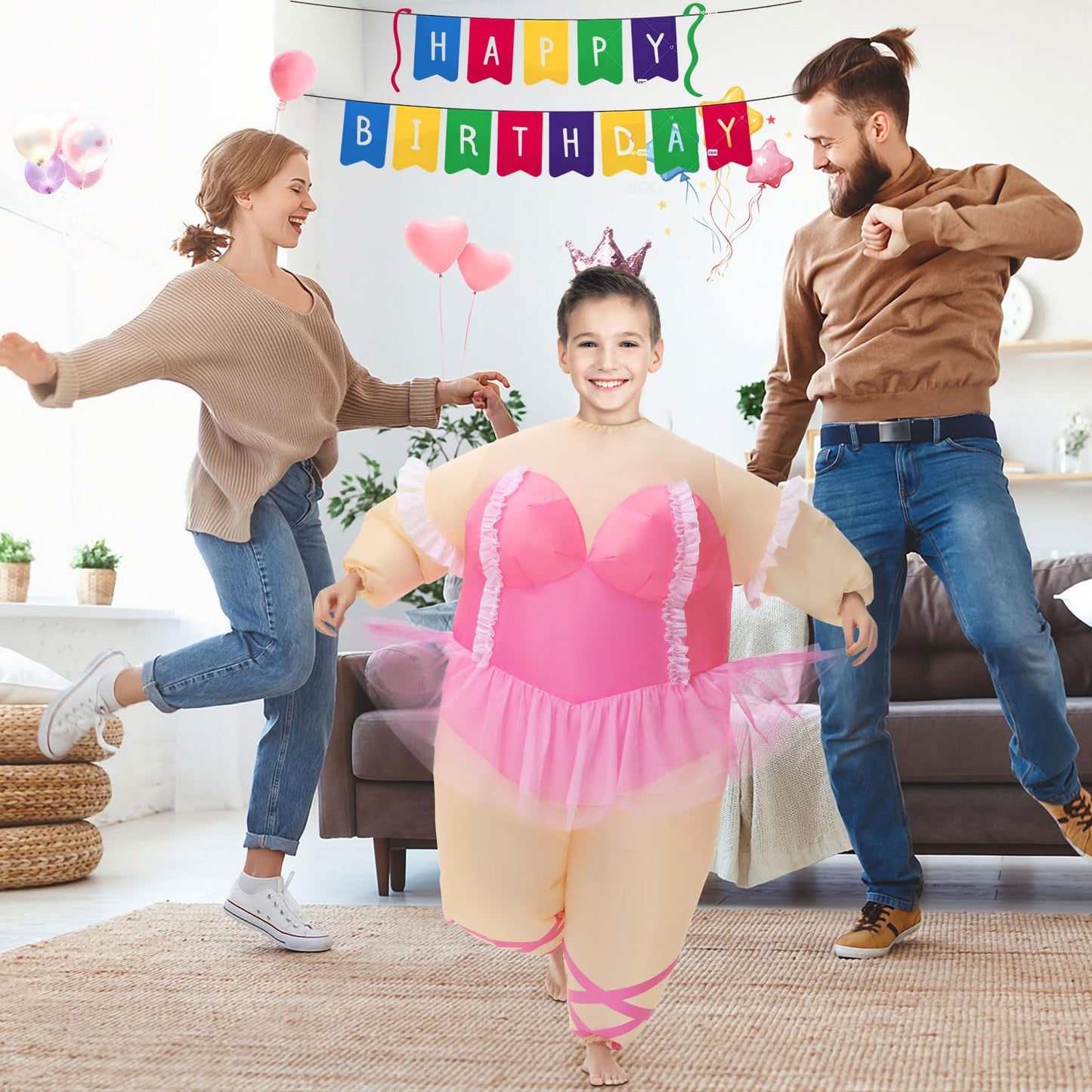 Poptrend Inflatable Ballet Costumes for Kids Funny Halloween Blow up
