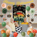 Retirement Decorations for Men Women Colorful Vintage