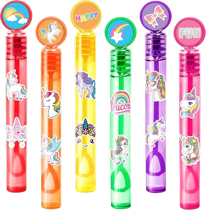 Cute Unicorns Party Favors for Kids 24PCS Magical Mini Bubble Wands
