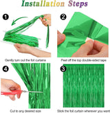 2 Pack Tinsel Backdrop, 3.28 FTx7.05 FT Green St Patricks Day Party