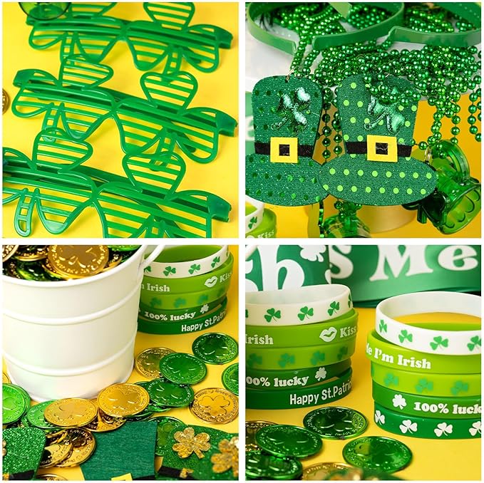 180Pcs St Patrick's Day Accessories Party Favor Set Tattoo Stickers